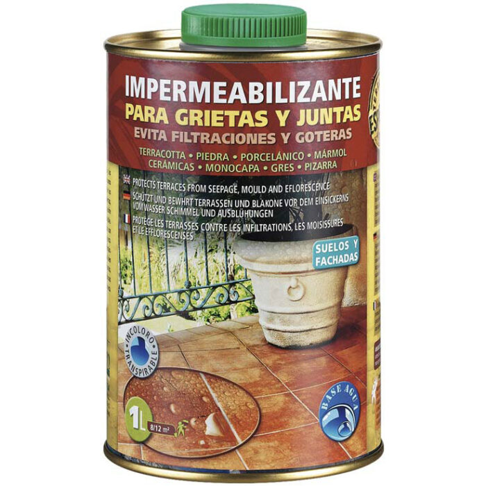 impermeabilizante-grietas-juntas-producto.jpg Impermeabilizante Terrazas para grietas y juntas (Monestir). Evita goteras y filtraciones en terracota, piedra, porcelánicos, cerámicas, mármol, monocapa, pizarras, gres rústico, mármol envejecido, granito, mosaico - Imagen 1