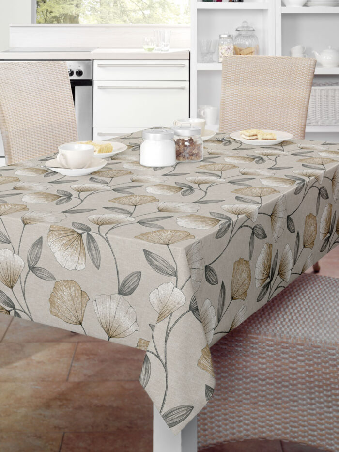 image (11) Mantel antimanchas de hule Claira Ocre - Imagen 1