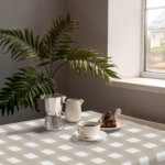 Mantel HuleHule Tex Estampado Impermeable Resistente a Manchas PVC - Valentina Beige, Red, Grey