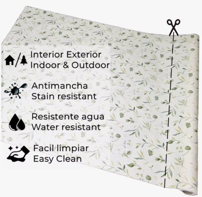 Mantel Impermeable Antimanchas de PVC Diseño Estampado Innovador HuleHule Tex - Canadian Beige - Imagen 7
