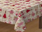 Mantel Antimanchas Estampado Navidad Beig Patchwork