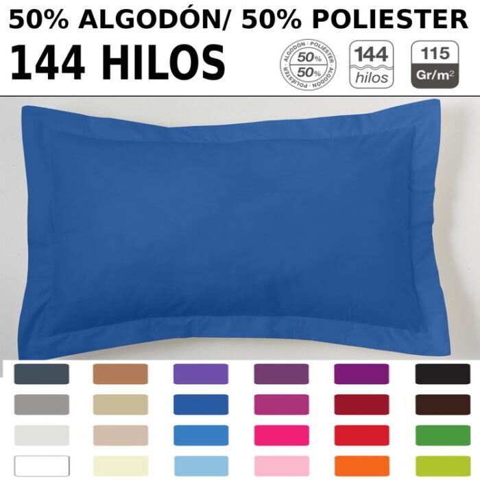 Funda de cojín Combi Lisos. Algodón y poliéster Funda de cojín Combi Lisos. Algodón y poliéster