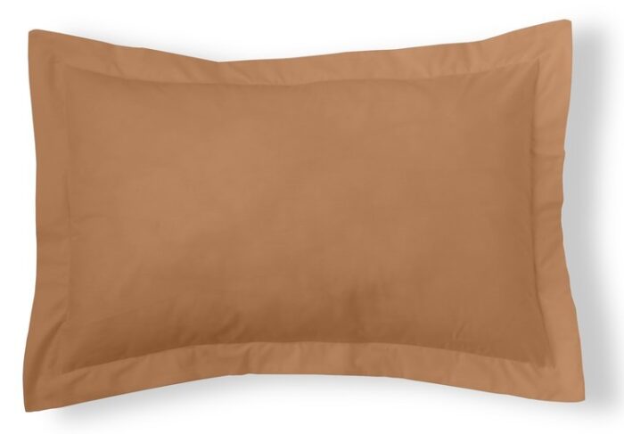Funda de cojín Combi Lisos. Algodón y poliéster 006-MARRON