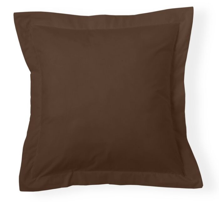 Funda de cojín Combi Lisos. Algodón y poliéster 025-CAFE