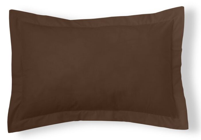 Funda de cojín Combi Lisos. Algodón y poliéster 025-CAFE