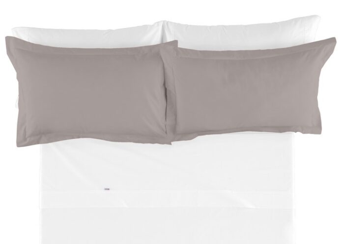 Funda de cojín Combi Lisos. Algodón y poliéster 225-PLOMO