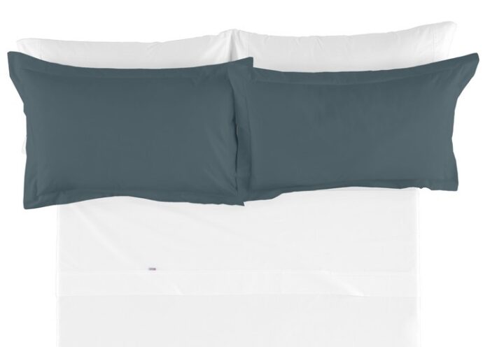 Funda de cojín Combi Lisos. Algodón y poliéster 016-GRIS