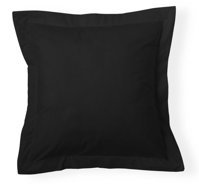 Funda de cojín Combi Lisos. Algodón y poliéster 113-NEGRO