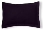 Funda de cojín Combi Lisos. Algodón y poliéster 113-NEGRO