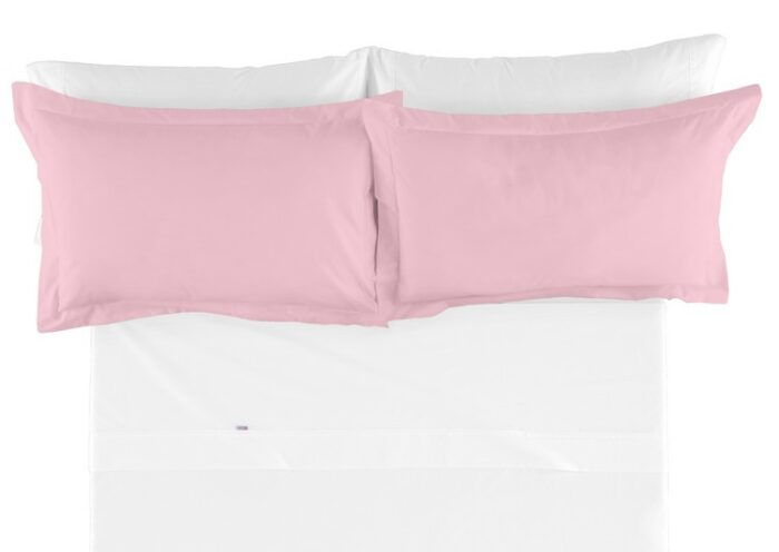 Funda de cojín Combi Lisos. Algodón y poliéster 004-ROSA