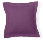 Funda de cojín Combi Lisos. Algodón y poliéster 119-BERENJENA