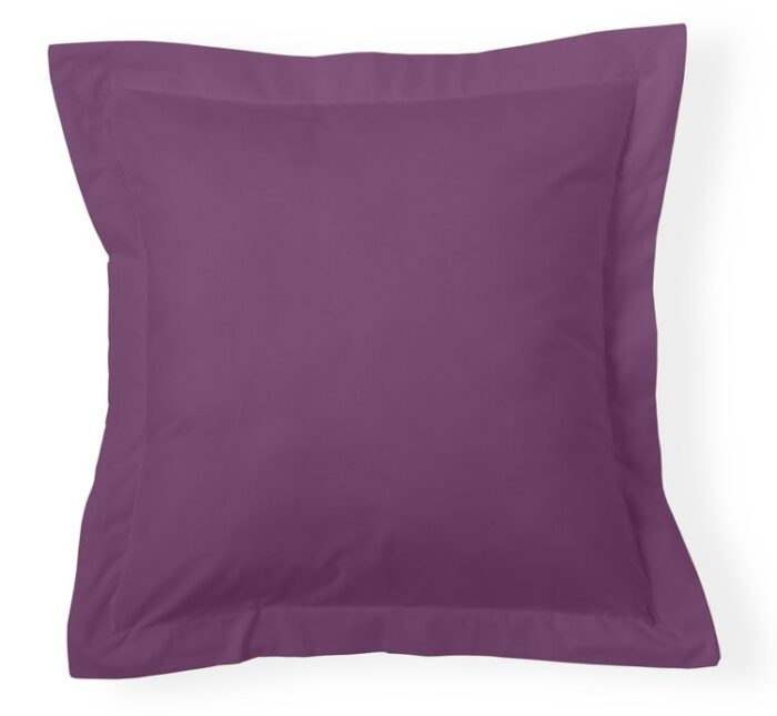 Funda de cojín Combi Lisos. Algodón y poliéster 119-BERENJENA