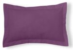 Funda de cojín Combi Lisos. Algodón y poliéster 119-BERENJENA