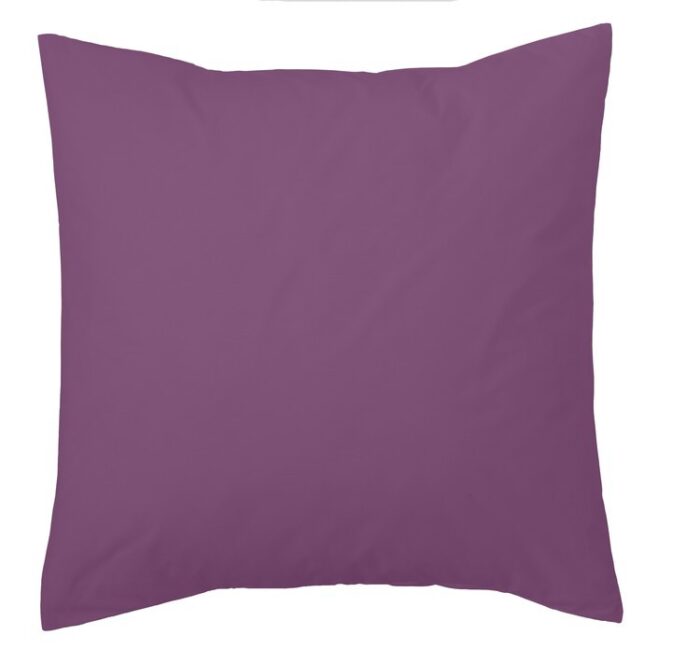 Funda de cojín Combi Lisos. Algodón y poliéster 119-BERENJENA