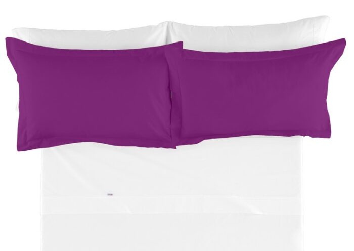Funda de cojín Combi Lisos. Algodón y poliéster 136-MORADO