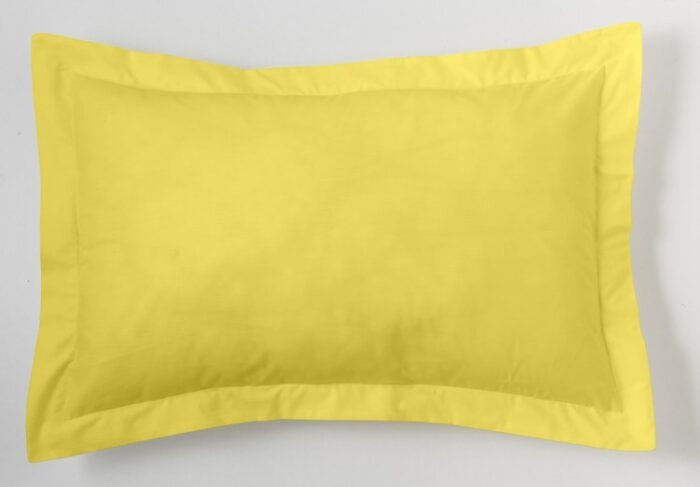 Funda de cojín Combi Lisos. Algodón y poliéster 008-AMARILLO