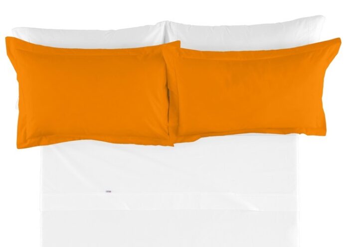 Funda de cojín Combi Lisos. Algodón y poliéster 109-NARANJA