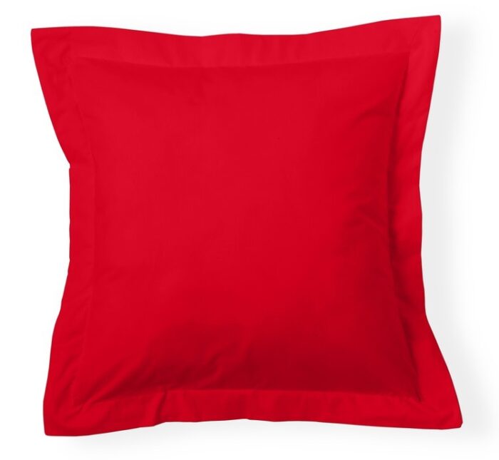 Funda de cojín Combi Lisos. Algodón y poliéster 014-ROJO