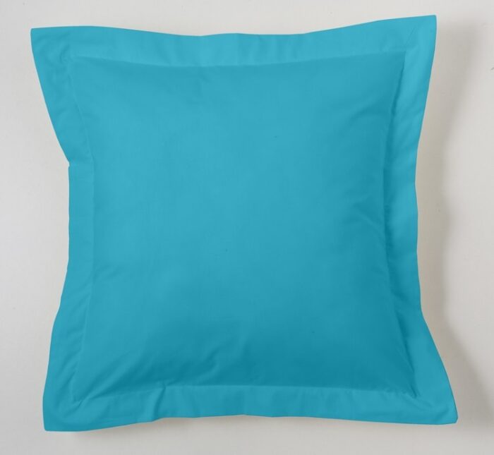 Funda de cojín Combi Lisos. Algodón y poliéster 028-TURQUESA