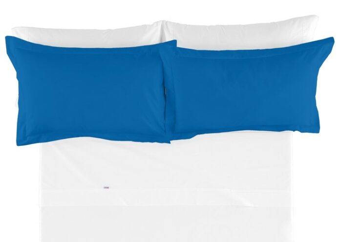 Funda de cojín Combi Lisos. Algodón y poliéster 017-AZULON