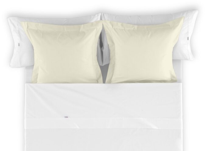 Funda cojín algodón Combi Liso 200 Hilos 255-MARFIL