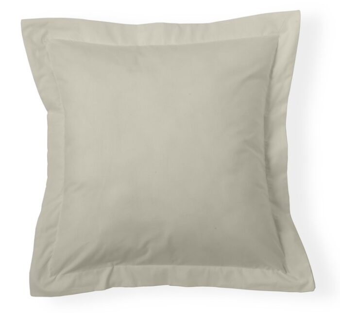 Funda cojín algodón Combi Liso 200 Hilos 138-PIEDRA