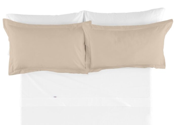 Funda cojín algodón Combi Liso 200 Hilos 138-PIEDRA