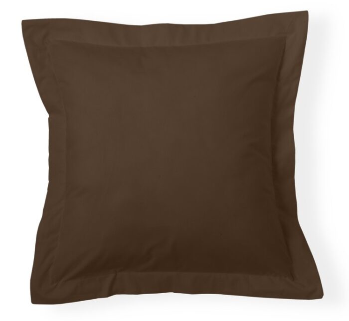 Funda cojín algodón Combi Liso 200 Hilos 179-CHOCOLATE