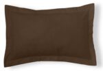 Funda cojín algodón Combi Liso 200 Hilos 179-CHOCOLATE