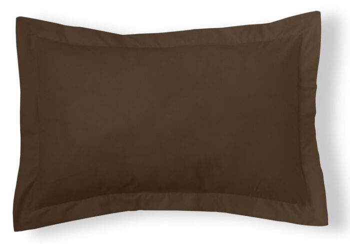 Funda cojín algodón Combi Liso 200 Hilos 179-CHOCOLATE