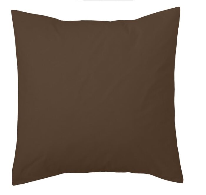Funda cojín algodón Combi Liso 200 Hilos 179-CHOCOLATE