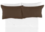 Funda cojín algodón Combi Liso 200 Hilos 179-CHOCOLATE