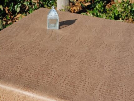 Mantel de Hule Piel Cocodrilo Camel