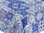 Mantel tela resinada Teflón Alhambra Azul