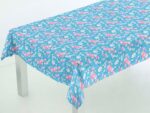 Mantel tela resinada Teflón Sakura Azul Rojo