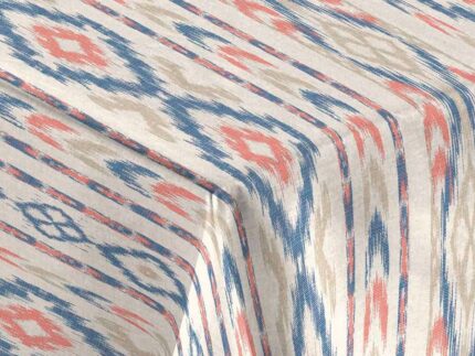 Mantel Resinado Antimanchas Ibiza Rojo Azul