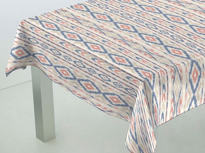 Mantel Resinado Antimanchas Ibiza Rojo Azul
