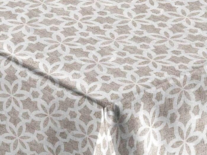 Mantel de Tela resinada Stellates Beige
