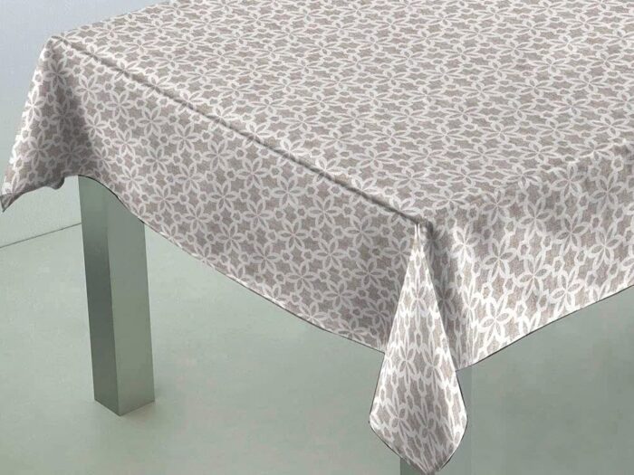Mantel de Tela resinada Stellates Beige