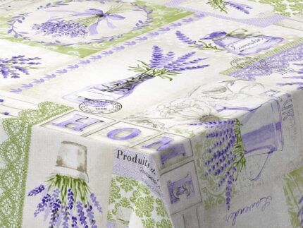 Mantel Resinado Antimanchas Estampado Lavanda