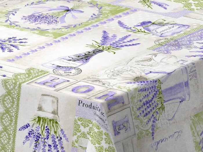 Mantel Resinado Antimanchas Estampado Lavanda Mantel Resinado Antimanchas Estampado Lavanda