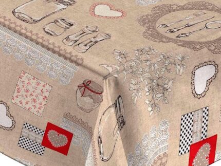 Mantel Resinado Antimanchas Encaje Cocina