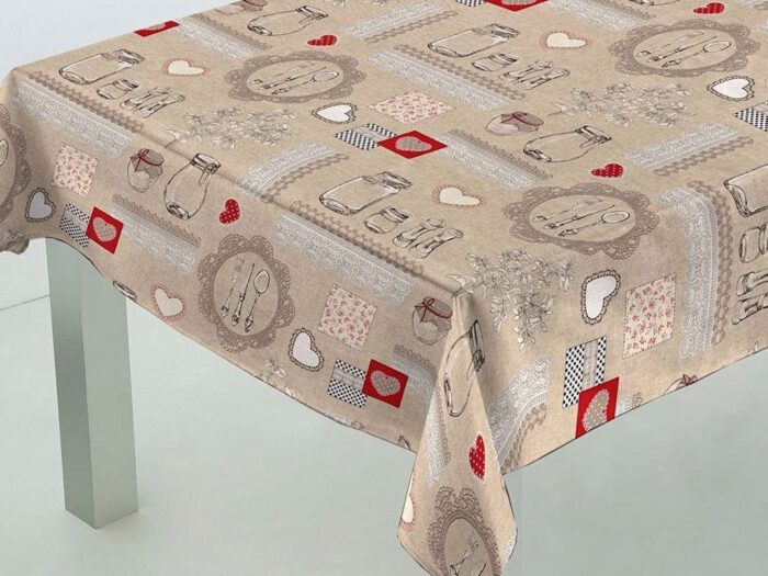 Mantel Resinado Antimanchas Encaje Cocina