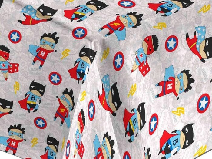 Mantel Resinado Antimanchas Estampado Héroes Mantel Resinado Antimanchas Estampado Héroes