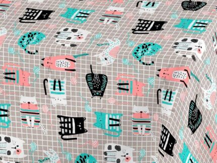 Mantel Resinado Antimanchas Gatos Tom