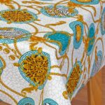 Mantel de Tela resinada Glamour Turquesa