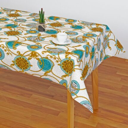 Mantel de Tela resinada Glamour Turquesa