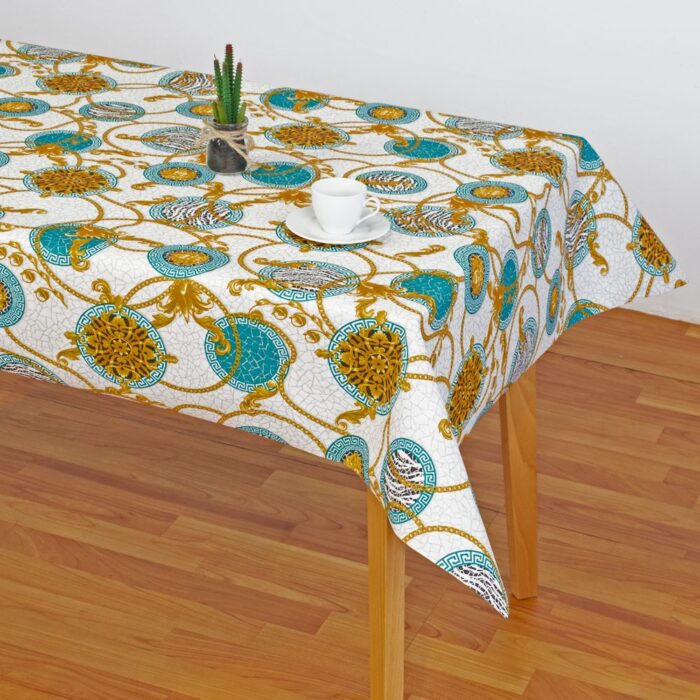 Mantel de Tela resinada Glamour Turquesa
