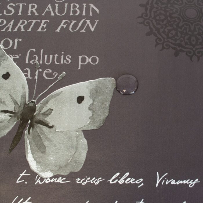Mantel Huletec Mariposas y textos Bolboreta Gris Mantel Huletec Mariposas y textos Bolboreta Gris