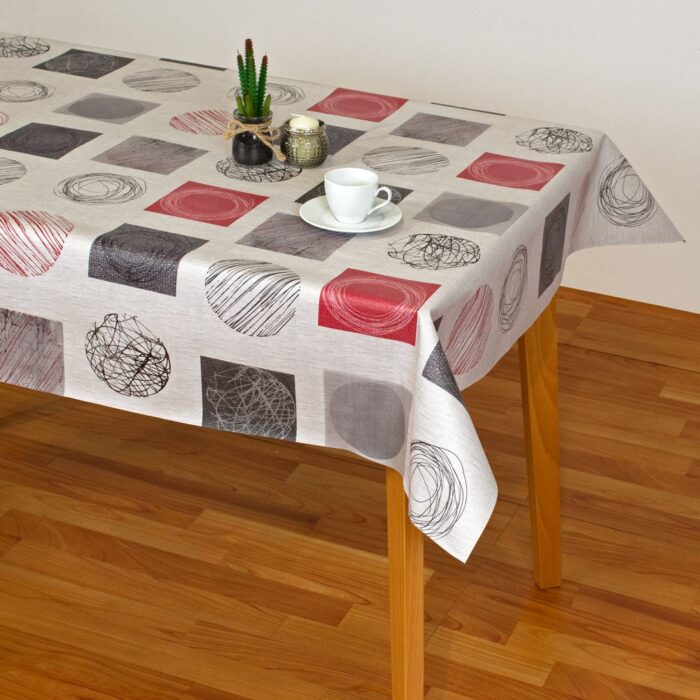 Mantel de Hule Tapies Rojo